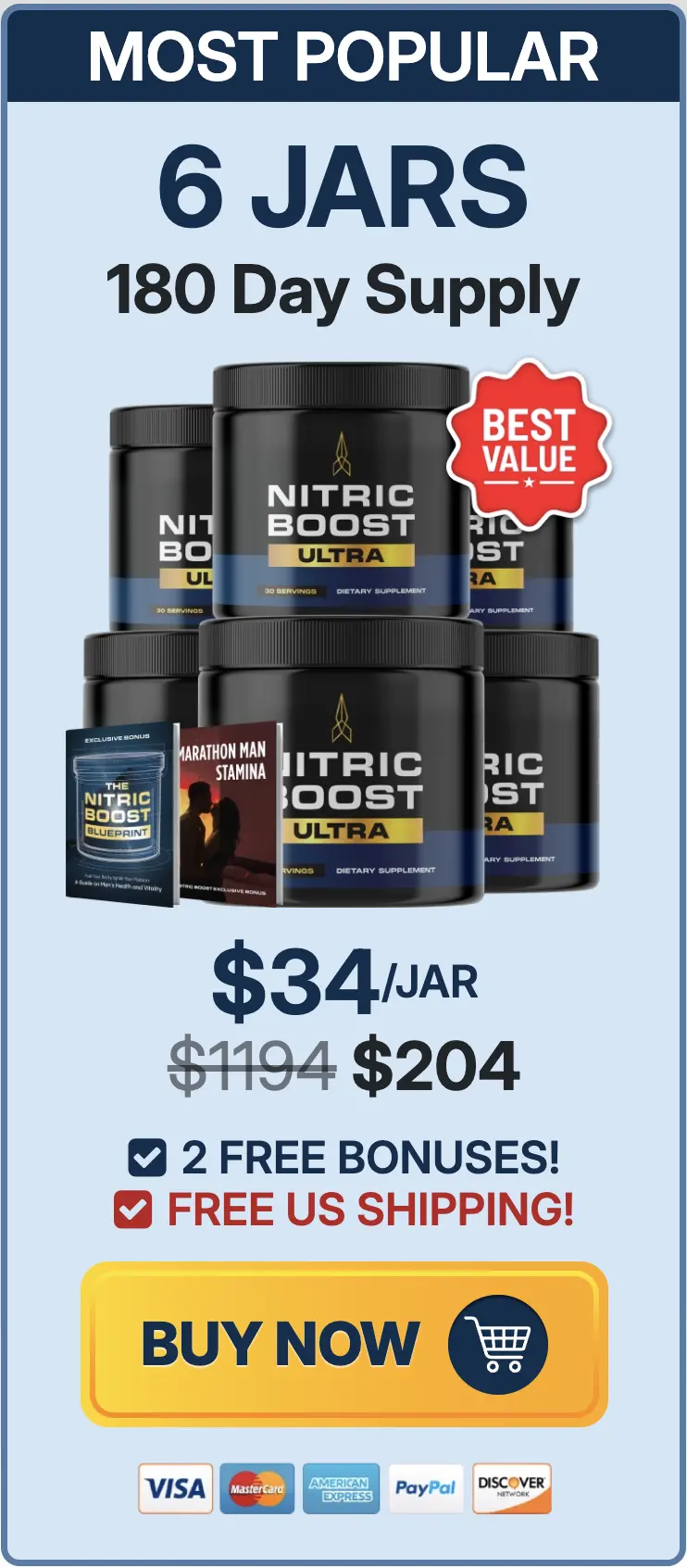 Nitric Boost Ultra Buy Six Jars
